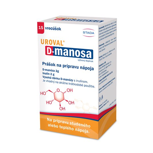 Uroval D-manosa prášok na prípravu nápoja