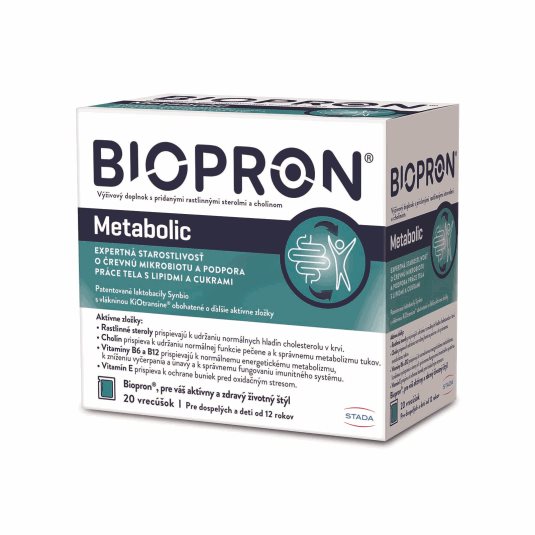 Biopron Metabolic laktobacily a vláknina na podporu práce tela s tukmi a cukrami 